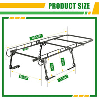 Load image into Gallery viewer, 1000 LBS Adjustable Truck Contractors Rack Ladder Pickup Kayak Lumber Rack Side Bar Long Cab Full Size 60"(W) x 138"(L) x 34"(H) (You Will get 2 Boxes) LYA-047TA+LYA-047TB