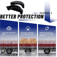 Load image into Gallery viewer, 2 Pcs Trailer Fenders W/Steps Compatible with 13" Diameter Wheels Tires Single-Axle Trailers Plastic Fenders Black LYAP-287S-2