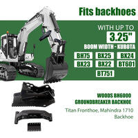 Load image into Gallery viewer, Universal Backhoe Thumb Excavator Attachment Fit for 3.25" Boom Width Compatible with Kubota Woods Mahindra Deere JD Claw Tractor Black Powder Coated Steel Bolt On Durable Heavy Duty