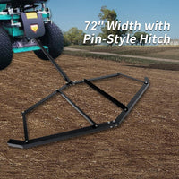Load image into Gallery viewer, Drag Harrow, 72" Width Heavy Duty Compatible with ATV UTV and Garden Tractor Tow Behind Landscape Drag Driveway Grader with Adjustable Pin-Style Hitch