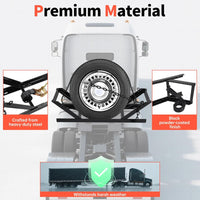 Load image into Gallery viewer, Semi Truck Spare Tire Rack Commercial Truck Tire Storage Rack Tractor Trailer with Ratchet Strap Chain and Lock