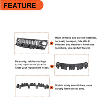 Load image into Gallery viewer, Front Upper Grille Assembly Compatible With 2015-2023 Dodge Charger SRT SXT Pursuit R/T SE GT Scat Pack Daytona Replacement for 68417502AA Mesh Grill W/ 2 Side Bezels LYAP-335-3