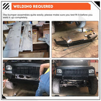 Load image into Gallery viewer, DIY Front Bumper Bare Metal Kit Compatible With 1984-2001 Jeep Cherokee XJ Winch Mount Plate LYAM-260