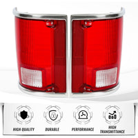 Load image into Gallery viewer, HECASA Pair Tail Light Lens Compatible with 1973-1991 Chevrolet Chevy Blazer Suburban Jimmy Driver Left & Passenger Right Replacement For 5968330, 5968329, GM2801122, GM2800122