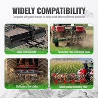 Load image into Gallery viewer, Sleeve Hitch Adapter Compatible with Garden Tractors Heavy-Duty Hitch Rear One-Pin Mounting Attachment Accessories Black Steel Powder Coated