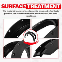 Load image into Gallery viewer, Fender Flares Compatible with 2009-2010 Dodge Ram 1500/2011-2018 Ram 1500/2019-2023 Ram 1500 Classic Fleetside, Truck Wheel Flares Wheel Cover Textured Black Rivet Style 4Pcs LYAP-247