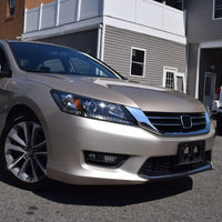 Load image into Gallery viewer, Front Bumper Hood Grille Grill Compatible with 2013-2015 Honda Accord 4D Replacement for 71121T2FA01 HO1200214 Black & Chrome (4 Door Sedans ONLY) KX-014