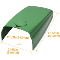 Load image into Gallery viewer, Tractor Hood Compatible with Lawn Mower John Deere 4500 4510 4600 4610 4700 4710 with Fuel Door Kit Replacement for LVU12063