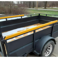 Load image into Gallery viewer, KUAFU 2 Sided Tailgate Utility Trailer Gate Liftgate Ramp Lift Assist System w/ 12 to 24 Inch Height Side Rail, 4 to 6 Feet Height Ramp Assist System