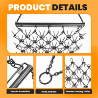 Load image into Gallery viewer, Drag Chain Harrow 4'W x 4'L Durable Compatible with ATV UTV Lawn Garden Tractor for Leveling Garden Towing Ring Powder Coated