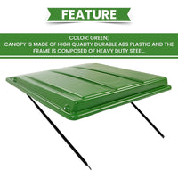 Load image into Gallery viewer, Kojem Green Tractor Canopy Compatible with John Deere Compact Utility Tractors with rops 34" Wide or Less. Fit 1 1/2" x 3", 2" x 2" or 2" x 3" ROPS Sun Shade Canopy with Bracket 35" W x 40" L