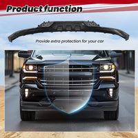 Load image into Gallery viewer, HECASA Front Bumper Lower Valance Compatible with 2016-2019 Chevrolet Chevy Silverado 1500 LD Replacement for 84029773, GM1015134C W/Tow Hooks Holes Air Dam Deflector PP Plastic Black