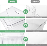 Load image into Gallery viewer, ?HECASA 240351061 Upper Crisper Pan Compatible with Frigidaire Refrigerator Freezer Crisper Drawer Replacement for 240351005 240351062 Plastic (PC) Clear LYOP-110