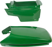Load image into Gallery viewer, Hood & Bumper Kit Compatible with John Deere 325 335 345 GX325 GX335 GX345 GX355 Lower & Upper Front Bumper Hood Replacement for M140667 M140668 M140669 AM132595 AM132529 4PCS LYJD-044S+LYJD-048