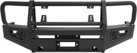 Load image into Gallery viewer, Front Bumper Assembly Compatible with 2004-2011 Nissan Titan, 2004 Pathfinder Armada and 2005-2007 Armada, W/Bull Bar, Fog Light Hole and Winch Mount, 3pcs-Main Body Steel Powder Coated LYAM-X1209A+LYAM-X1209B