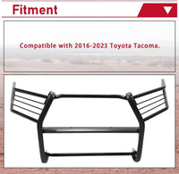 Load image into Gallery viewer, HECASA Front Brush Guard Bumper Grille Compatible with 2016-2023 Toyota Tacoma Bull Bar Brush Push Bar Guard Protector Powder Coated Black Steel Exterior Accessories LYAM-139S