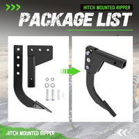 Load image into Gallery viewer, Adjustable Hitch Mounted Ripper for 2inches Receivers, 3 Point Trencher Compatible with ATVs UTVs Tractors, Plough Blade in Garden Bury Pipes Sow Seeds Lawn Digging Subsoil Heavy Duty LYOM-372
