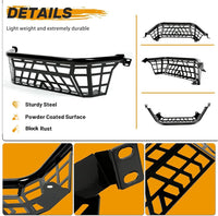 Load image into Gallery viewer, KUAFU Cargo Barricade Compatible with 2020-2025 Kawasaki Teryx KRX 1000 2023-2025 KRX4 1000 Luggage Rack Steel Cargo Bed Enclosure Tailgate Black Powder Coated LYMM-153