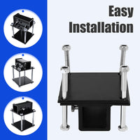 Load image into Gallery viewer, RV Bumper Hitch Receiver 2 inches Adapter for 4-4.5 inches Bumper Trailer Cargo Carrier Bike Racks(200LBS) LYOM-033