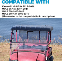 Load image into Gallery viewer, Hard Top Compatible with 2005-2025 Kawasaki Mule 600 610 4x4 SE XC SX Roof Protector Replace for KAF600-005B LYMP-025