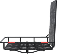 Load image into Gallery viewer, Hitch Mount Mobility Carrier with Loading Ramp for Scooter, Lawn Mower, Snow Blower, Equipment Hauler 500lb Capacity Basket-Style LYA-033S
