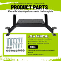 Load image into Gallery viewer, 6inches Drop Axle Golf Cart Lift Kit Compatible with 2001.5-2020 EZGO Medalist/TXT Golf Cart Model LYA-090S