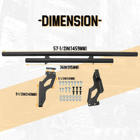 Load image into Gallery viewer, KUAFU Rear Bumper Guard Compatible with 2018-2025 Polaris Ranger 1000 XP/North Star Edition Double-Tube Rear Bumper Brush Guard Wrinkle LYPS-021S