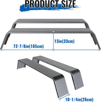 Load image into Gallery viewer, HECASA Tandem Axle Trailer 10-1/4inchesx72-7/8inchesx13inches Fit 13inches-15inches Tires Car Hauler Trailer,Cargo Trailer,Utility Trailer,Landscape Trailer Heavy Duty Unpainted Steel Diamond Fenders Tread Plate (2 Fenders) LYAM-336