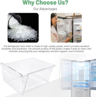 Load image into Gallery viewer, ?HECASA 240351061 Upper Crisper Pan Compatible with Frigidaire Refrigerator Freezer Crisper Drawer Replacement for 240351005 240351062 Plastic (PC) Clear LYOP-110