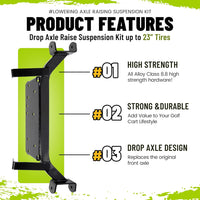 Load image into Gallery viewer, 6inches Drop Axle Golf Cart Lift Kit Compatible with 2001.5-2020 EZGO Medalist/TXT Golf Cart Model LYA-090S