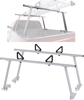 Load image into Gallery viewer, Adjustable Truck Ladder Rack Compatible with Most Full Size and Compact Trucks Contractor Pipe Lumber Rack (No Drilling Required) 1,000lbs Weight Capacity Silvery LYAM-791