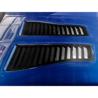 Load image into Gallery viewer, HECASA Steel Hood Louver Inserts Hood Scoop Compatible with 1985-1990 Chevy Chevrolet Camaro Z28 IROC-Z IROC Vented Heat Extractor Steel Black Powder Coated