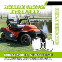 Load image into Gallery viewer, KUAFU Universal Magnetic Tractor Mirrors Compatible with Kubota John Deere Zero Turn Mower Rearview Side Mirrors Black 2Pcs 220LB Rated