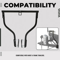 Load image into Gallery viewer, KUAFU Trailer Tongue Bike Bunk Compatible with Most A Frame Trailers Steel Powder Coated 100LBS Capacity LYOM-121