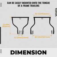 Load image into Gallery viewer, KUAFU Trailer Tongue Bike Bunk Compatible with Most A Frame Trailers Steel Powder Coated 100LBS Capacity LYOM-121