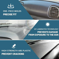 Load image into Gallery viewer, KUAFU Dash Bezel and Bashboard Cover Compatible with 1998-2002 Dodge Ram 1500 2500 3500 Pickup Truck Durable Panel Black 2 Packages LYAP-487T+LYAP-267T-2