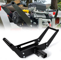 Load image into Gallery viewer, HECASA Foldable Winch Mounting Plate Cradle Bracket for Recovery Winches Compatible with Truck Trailer ATV 4WD w/2inches Hitch Receiver LYA-023S