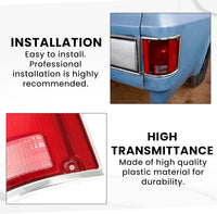 Load image into Gallery viewer, HECASA Pair Tail Light Lens Compatible with 1973-1991 Chevrolet Chevy Blazer Suburban Jimmy Driver Left & Passenger Right Replacement For 5968330, 5968329, GM2801122, GM2800122 LYOP-015S