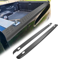 Load image into Gallery viewer, 6'6inches Truck Bed Rail Caps Cover Compatible with 2007-2014 Chevy Chevrolet Silverado 1500 2500 HD 3500 HD Replacement for 72-41104 BedRail Caps with Stake Holes Black LYAP-208S
