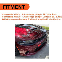 Load image into Gallery viewer, Front Upper Grille Assembly Compatible With 2015-2023 Dodge Charger SRT SXT Pursuit R/T SE GT Scat Pack Daytona Replacement for 68417502AA Mesh Grill W/ 2 Side Bezels LYAP-335-3