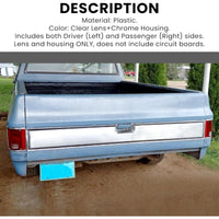 Load image into Gallery viewer, HECASA Pair Tail Light Lens Compatible with 1973-1991 Chevrolet Chevy Blazer Suburban Jimmy Driver Left & Passenger Right Replacement For 5968330, 5968329, GM2801122, GM2800122