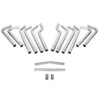 Load image into Gallery viewer, YIKATOO®  Universal 2.5" 16-Piece Mandrel-Bent Tube Dual Exhaust Pipe Kit Stainless