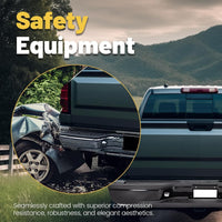 Load image into Gallery viewer, Rear Step Bumper Compatible with 1999-2007 Chevy Chevrolet Silverado GMC Sierra 1500 2500 Classic Face Bar W/License Plate Lights Replace for GM1103122 12496085 GM1103124 Powder Coated Black LYAM-273T-2