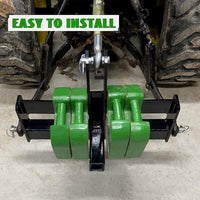 Load image into Gallery viewer, 3 Point Trailer Hitch with 2" Receiver Compatible with Category 1 Tractors Receiver Brackets Tractor Drawbar Suitcase Weight Bracket Black