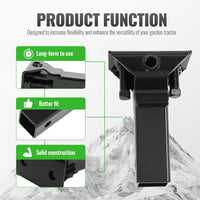 Load image into Gallery viewer, Sleeve Hitch Adapter for 2" Receiver Compatible with 3-Point Hitch Sub-Compact Tractor Steel Lawn Garden Farm Tractor Hitch Adapter Black