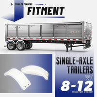 Load image into Gallery viewer, 8"-12" Set of Two Single-Axle Trailer Fenders Wheels Tire Top Step Skirt Boat LYAP-272