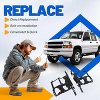 Load image into Gallery viewer, HECASA Headlight Bracket Pair Compatible with 1999-2002 Chevy Silverado GMC Sierra Headlamp Mounting Panel Replacement for 15798920 GM1221122 15798919 GM1221121