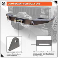 Load image into Gallery viewer, DIY Front Bumper Bare Metal Kit Compatible With 1984-2001 Jeep Cherokee XJ Winch Mount Plate LYAM-260
