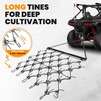 Load image into Gallery viewer, Drag Chain Harrow 4'W x 4'L Durable Compatible with ATV UTV Lawn Garden Tractor for Leveling Garden Towing Ring Powder Coated