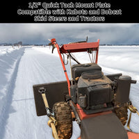 Load image into Gallery viewer, HECASA 1/2" Skid Steer Attachment Quick Tach Mount Plate Loader Compatible with Kubota and Bobcat Skid Steers and Tractors
